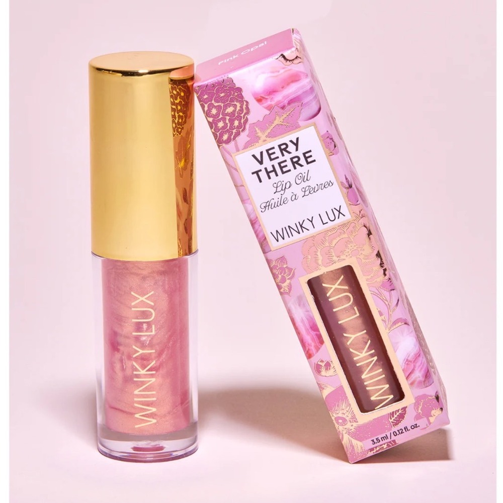 Winky Lux Very There Lip Oil Pink Opal Shimmer Tinted Hydrating Gloss 3.5ml NEW